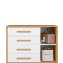 Ver imagem 6 de Cômoda Sapateira Q Encanto 1 Porta e 4 Gavetas Slim Mdp/mdf Qmovi