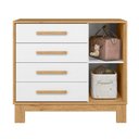 Ver imagem 5 de Cômoda Sapateira Q Encanto 1 Porta e 4 Gavetas Slim Mdp/mdf Qmovi