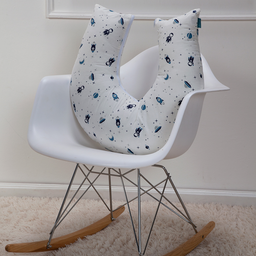 Almofada Amamentação Bebê 100% Algodão Percal 200 Fios Moderninhos:space - 3