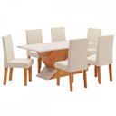 Ver imagem 2 de Mesa de Jantar 6 Lugares Adele Mel/Blonde/Nude - Viero Móveis