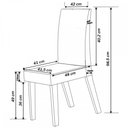 Ver imagem 3 de Mesa de Jantar 6 Lugares Adele Mel/Blonde/Nude - Viero Móveis