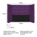 Ver imagem 6 de Kit Cabeceira e Calçadeira Baú Casal Everest P02 140 cm para cama Box Suede - Doce Sonho Móveis KIT