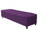 Ver imagem 3 de Kit Cabeceira e Calçadeira Baú Casal Everest P02 140 cm para cama Box Suede - Doce Sonho Móveis KIT