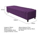 Ver imagem 7 de Kit Cabeceira e Calçadeira Baú Casal Everest P02 140 cm para cama Box Suede - Doce Sonho Móveis KIT