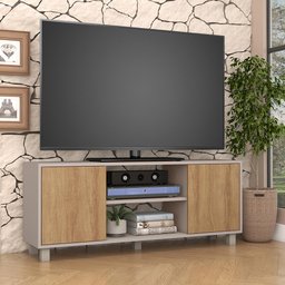 Rack Tv"50 Luka 120cm 2 Portas - Fendi/mel Fellicci Móveis - 1
