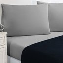 Ver imagem 1 de Jogo de Cama Malha Lençol 100% Algodão Gran Moratta 3 Peças Solteiro - Azul Marinho-cinza