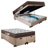 Cama Box Baú Queen Suede + Colchão Espuma Orthoface Polar 158x188x69cm - Suporta até 120kg por - 1