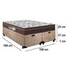 Cama Box Baú Queen Suede + Colchão Espuma Orthoface Polar 158x188x69cm - Suporta até 120kg por - 4