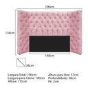 Ver imagem 5 de Cabeceira Queen Everest P02 160cm para Cama Box Suede - Doce Sonho Móveis Rosa Bebê