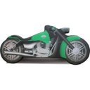 Ver imagem 1 de Cama Infantil Moto Chopper Totalmente Estofada - Cor Verde