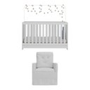 Ver imagem 2 de Berço 3X1 Com Colchão Incluso E Poltrona De Amamentação Elza Multimóveis Mp4094 Branco Branco