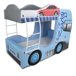 Beliche Cegonha Infantil Estofada com Rodas Embutidas - Cor Azul Bebê - 4