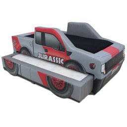 Bicama Jurassic Infantil Estofada - Cor Cinza - 1