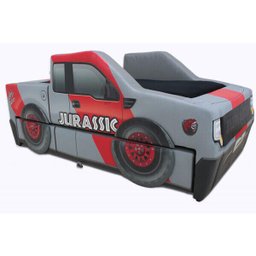 Bicama Jurassic Infantil Estofada - Cor Cinza - 2