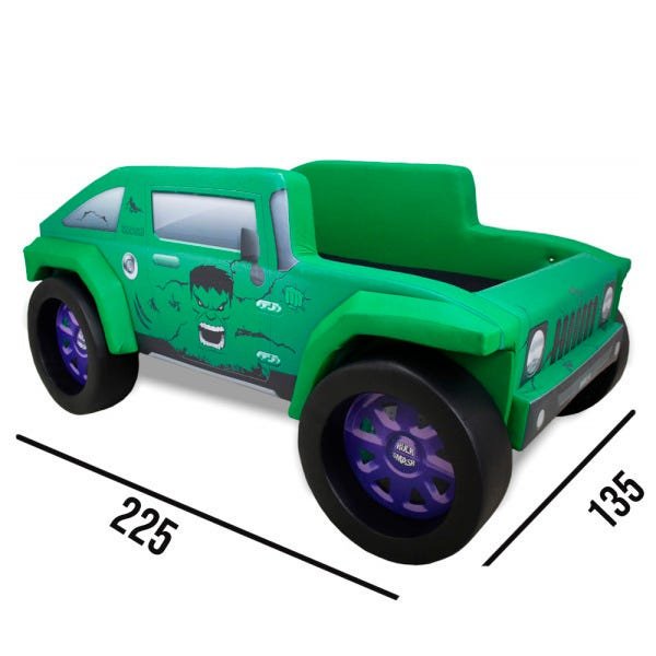 Cama Infantil Carro de Corrida Menino Verde