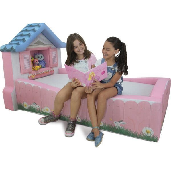 Cama Infantil Casinha Totalmente Estofada - Cor Rosa - 2