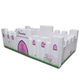 Cama Infantil Castelinho Totalmente Estofada - Cor Branca - 1