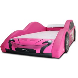 Cama Carro Solteiro Jet Girl Totalmente Estofada - Cor Pink - 2