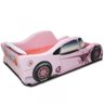 Cama Carro Solteiro Street Girl Estofada - Cor Rosa - 3