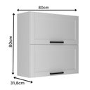 Ver imagem 2 de Armário Aéreo de Cozinha 80cm 2 Portas Basculantes 100% Mdf Phoenix Móvel na Caixa