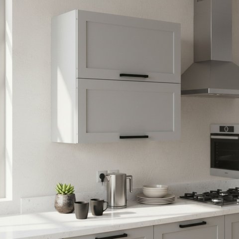 Armário Aéreo de Cozinha 80cm 2 Portas Basculantes 100% Mdf Phoenix Móvel na Caixa