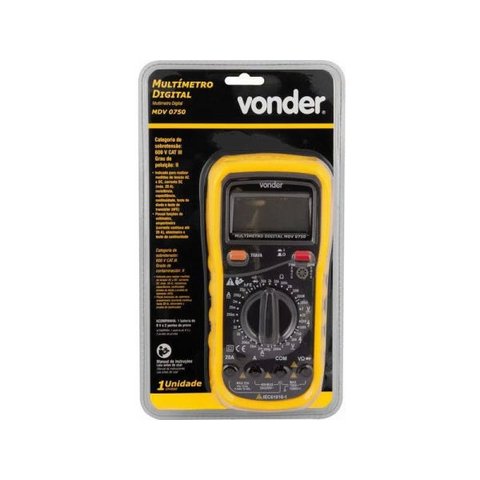 Instrumento de Medicao Vonder Aldo Solar 3870750000 Multimetro Digital Mdv 0750 