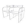 Mesa Dupla Atendimento Call Center 4 Pessoas 1,85m Br F5 Cor:branco - 2