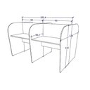 Ver imagem 2 de Mesa Dupla Atendimento Call Center 4 Pessoas 1,85m Br F5 Cor:branco