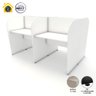 Mesa Dupla Atendimento Call Center 4 Pessoas 1,85m Br F5 Cor:branco - 4