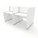 Ver imagem 3 de Mesa Dupla Atendimento Call Center 4 Pessoas 1,85m Br F5 Cor:branco