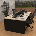 Ver imagem 2 de Estação de Trabalho Mesas 120x60cm 4 Lugares C/ Gav Netmobil - Dubai/preto