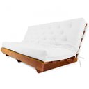 Ver imagem 1 de Sofá Cama Futon L Acquablock Branco Off em Madeira Nobre Maciça