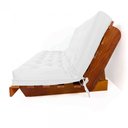 Ver imagem 5 de Sofá Cama Futon L Acquablock Branco Off em Madeira Nobre Maciça