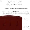 Ver imagem 4 de Kit Cabeceira e Calçadeira com Baú 140 Cm King Casal Diana Suede
