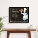Ver imagem 2 de Quadro Regras Da Cozinha 24x18cm - com vidro:Madeira preta
