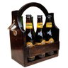Cesta Porta Cervejas Long Necks Art Madeira 6 Garrafas + Cesta Artesanal Porta Bebidas 3 Garrafas - 2