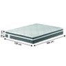 Colchão Casal PROBEL Molas Ensacadas Euro In Up 138x188x26cm Cinza / Branco Probel - 2
