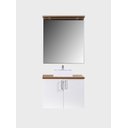 Ver imagem 7 de Gabinete para Banheiro com Cuba e Espelho com Led 80cm Mdf Freijo com Branco Paris - On Móveis