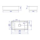 Ver imagem 6 de Cuba de Embutir Deca Slim 65x35 Retangular Soft Antracite + Válvula + Sifão
