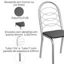 Ver imagem 5 de Kit 2 Cadeiras Cromada Sala Jantar 2c009cr Corino Kappesberg Preto