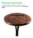 Ver imagem 4 de Mesa Bistrô Alta Redonda 60cm em Madeira Maciça com Estampa Pirografada Stronger Whiskey - Empório T