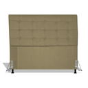 Ver imagem 1 de Cabeceira Estofada Rubi 140 cm Para Cama Box Quarto Casal MV Estofados Suede Bege