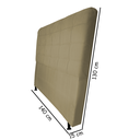 Ver imagem 2 de Cabeceira Estofada Rubi 140 cm Para Cama Box Quarto Casal MV Estofados Suede Bege