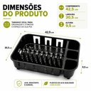 Ver mais imagens de Escorredor Louças 11 Pratos Preto Porta Talheres Organizador Pia Cozinha