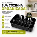 Ver imagem 4 de Escorredor Louças 11 Pratos Preto Porta Talheres Organizador Pia Cozinha
