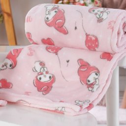 Manta com Naninha Coral Fleece Turma da Hello Kitty 75x100cm My Melody - 4