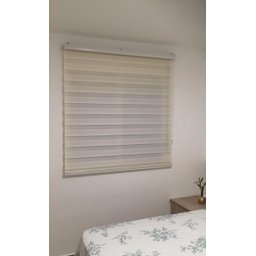 Persiana Rolo Duplo com Bandô Bege 120 (L) x 160 (A) Cortina Zebra Rainbow Double Vision 1,20 x 1,60 - 4