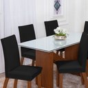 Ver imagem 6 de Kit 06 Capas para Cadeiras 6 Lugares Malha Gel 100% Poliéster:preto