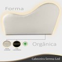Ver imagem 2 de Cabeceira Orgânica Led 90cm Solteiro Painél para Cama Box Bouclé Serena