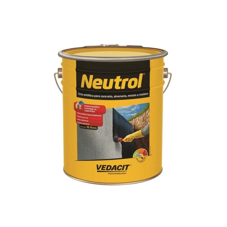 Otto Neutrol 45 Tinta Betuminosa 18 litros Preto